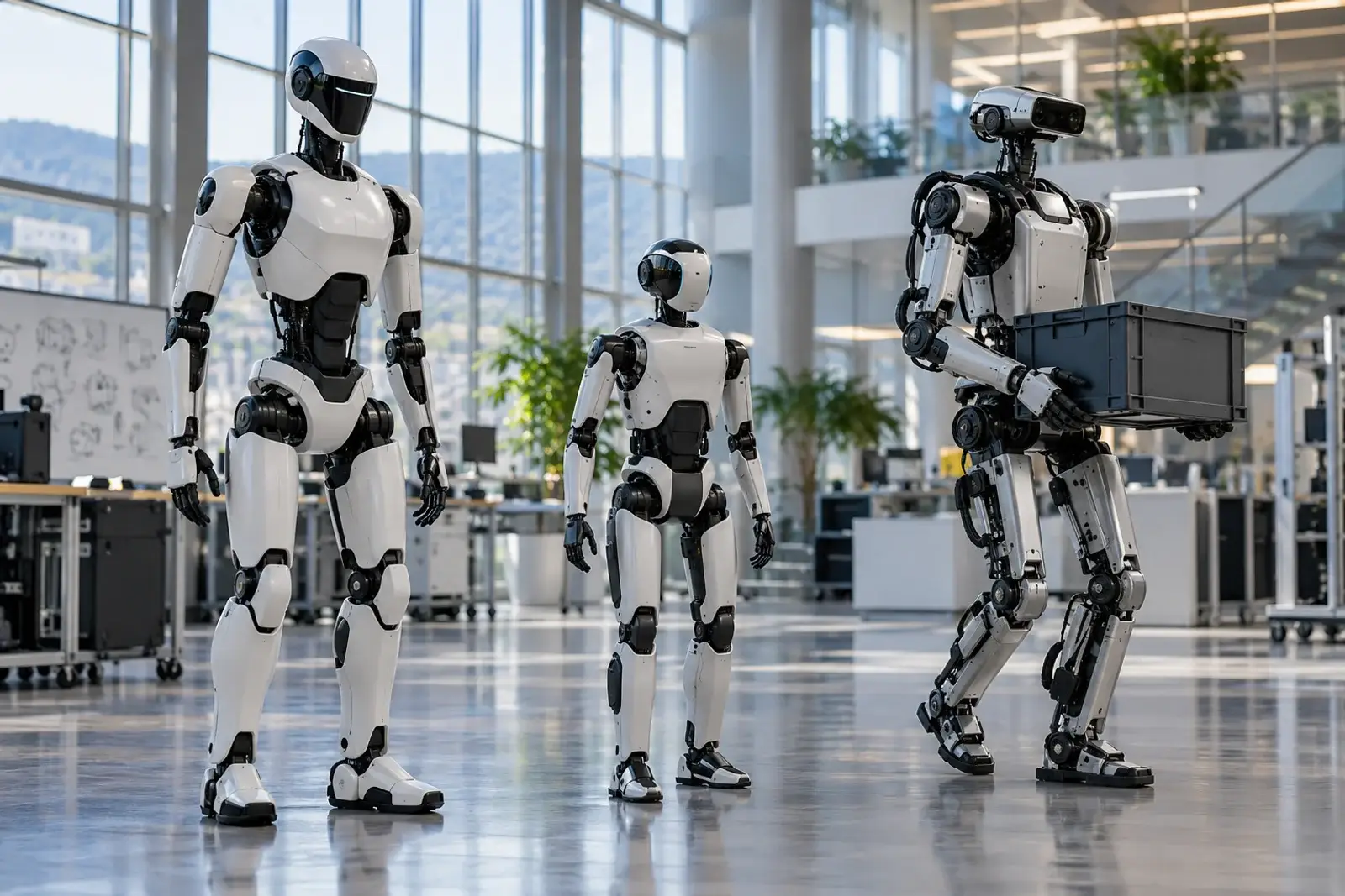 Humanoid robots representing the commercial humanoid robotics industry